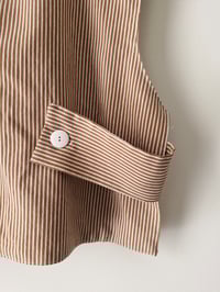 Image 5 of "ANNA" VEST _ CREAM - CIOCCOLATE STRIPE_ COTTON