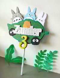 Image 5 of My Neighbor Tororo 1st Birthday Party Decor. Forest Spirit Totoro Cake Topper. ONE Year Old