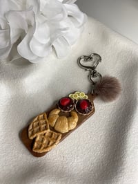 Image 3 of Dessert platter earrings, bakery goods earrings, clay food earrings, cute food keychain