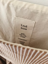 Image 4 of "BIANCA" DRESS _ CREAM - CIOCCOLATE STRIPE_ COTTON