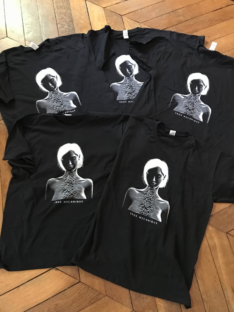 Image of EROS MECANIQUE unknown pleasures t shirt