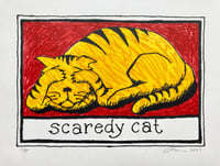 Image 1 of Scaredy Cat Lithograph