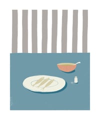 Image 2 of New Year Fish (blue and grey) Artist's Proof Print