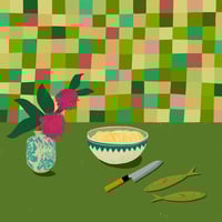 Image 2 of Kitchen Supper (with camellias) Artist's Proof Print