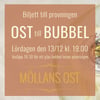 Ostprovning Ost till bubbel 13/12