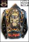 Marc Vachon Evil Keef Hand Painted custom Leather. 