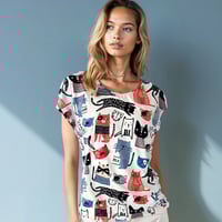 Image 1 of camiseta gatos ilustres