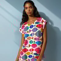 Image 1 of camiseta peces geo