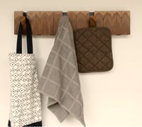 Image 5 of Wood end grain coat rack, 8 hooks