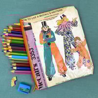 Image 1 of Sewing Pattern Pencil Case, Clown Costumes