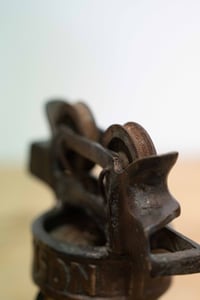 Image 3 of Antique Brass & Wooden Cash Carrier - Circa 1920 From Omagh