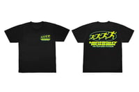 Image 3 of Midnight Runner S/S '25 collection: Yellow & Blue logo tee 