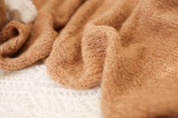 Image 2 of Plush Long Knitted wrap & bonnet set 