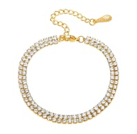 Image 2 of Gold Classic Tennis Bracelet 