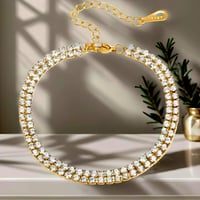 Image 3 of Gold Classic Tennis Bracelet 