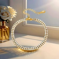Image 1 of Gold Classic Tennis Bracelet 