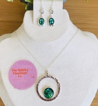 Hammered Green Abalone Necklace