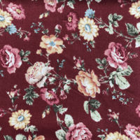 Image 1 of SIENNA Packed Roses-Wine by Michele D'Amore for Marcus Fabrics
