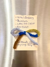 Handknit Bow Fridge Magnet