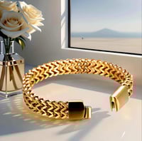 Image 1 of Gold Woven Unisex Bracelet