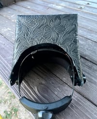 Image 4 of White Hobart Black Floral Leather