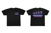 Image 3 of Midnight Runner S/S '25 collection: Blue & Pink logo tee 