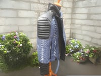 Image 3 of Biker Python Jacket - Real Snakeskin Leather Quilted Accents 