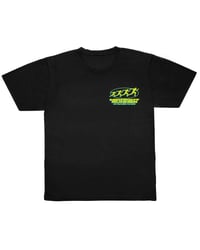 Image 2 of Midnight Runner S/S '25 collection: Yellow & Blue logo tee 