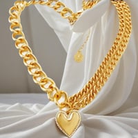 Image 1 of Diamond Heart Choker 
