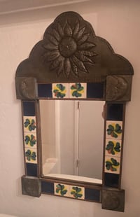 Image 1 of PL  - Metal & Tile Mirror