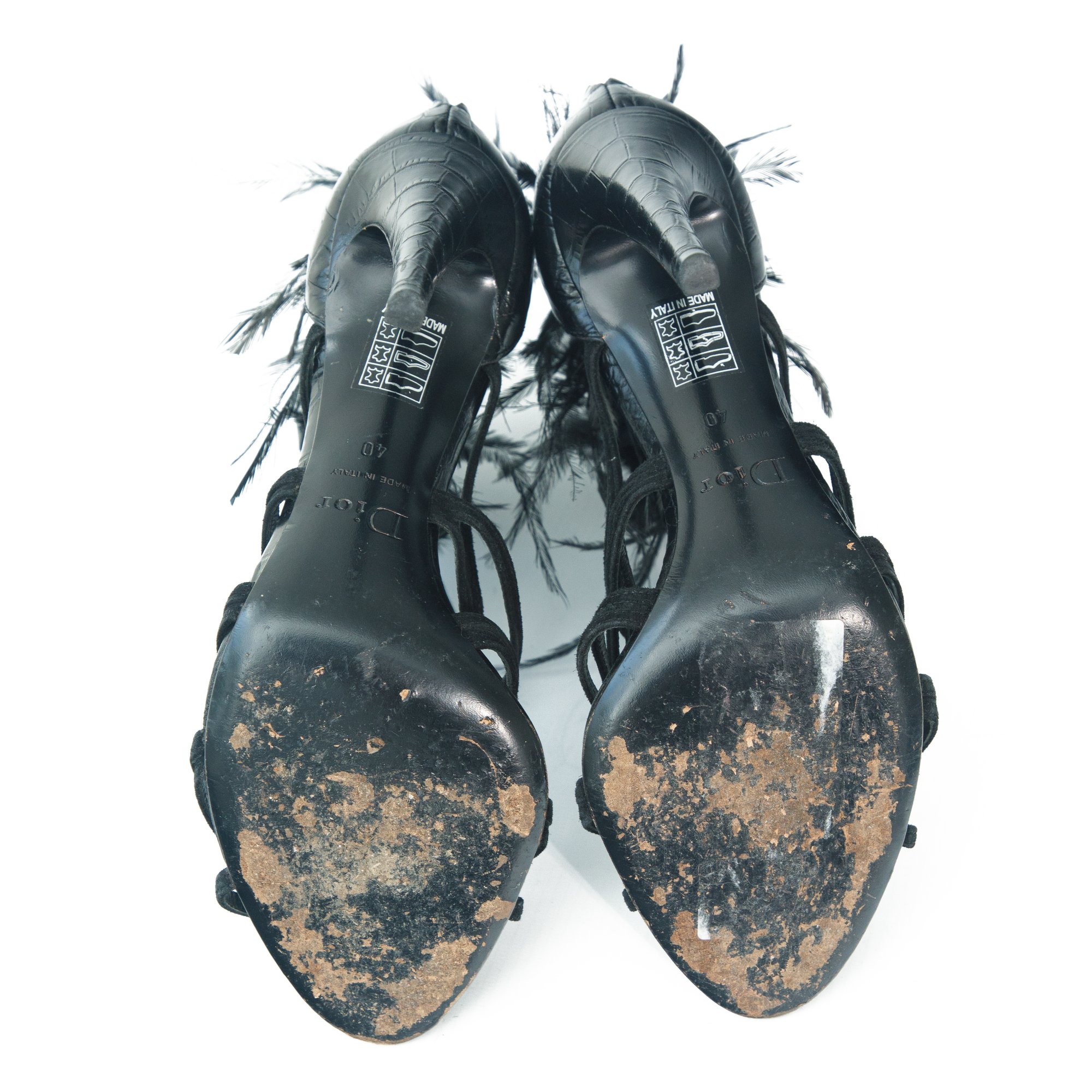 Image of Dior Ostrich Feather Heels