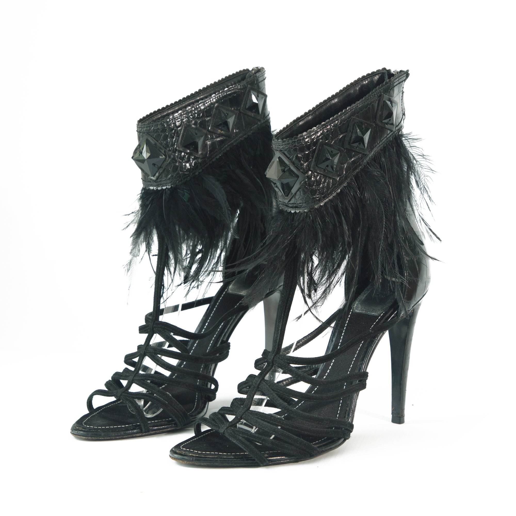 Image of Dior Ostrich Feather Heels