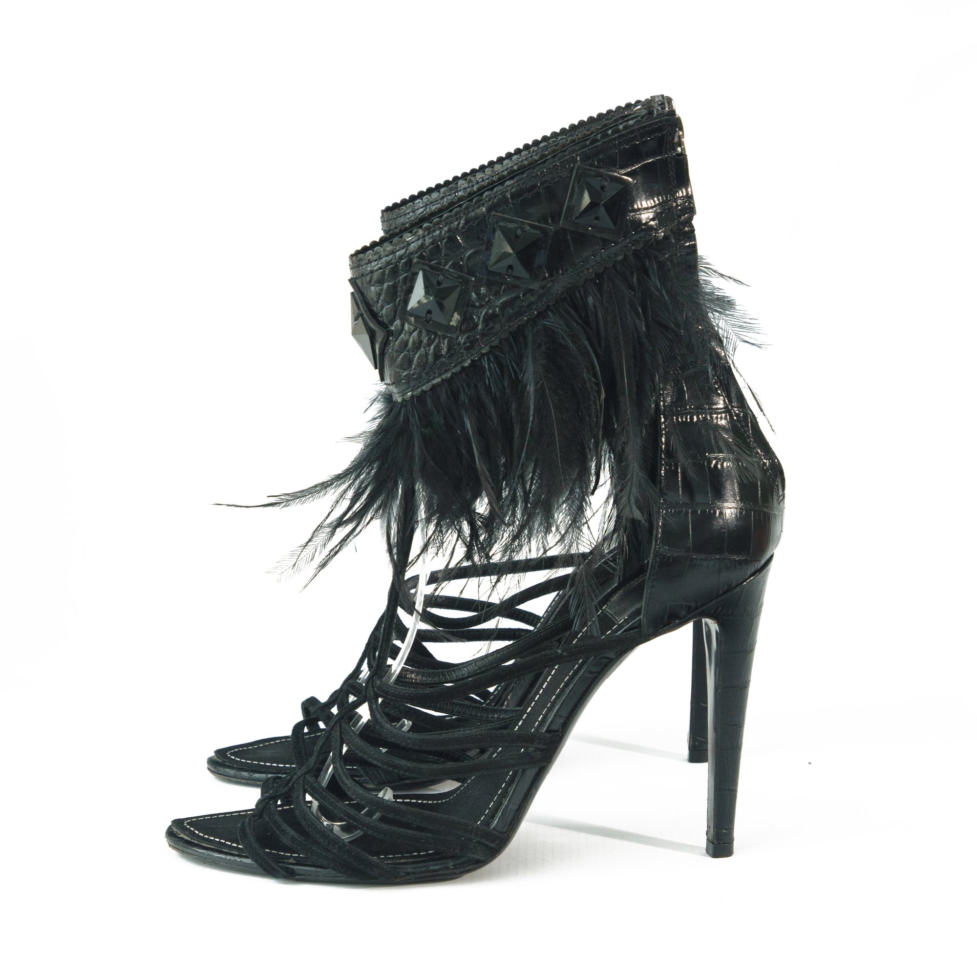 Image of Dior Ostrich Feather Heels