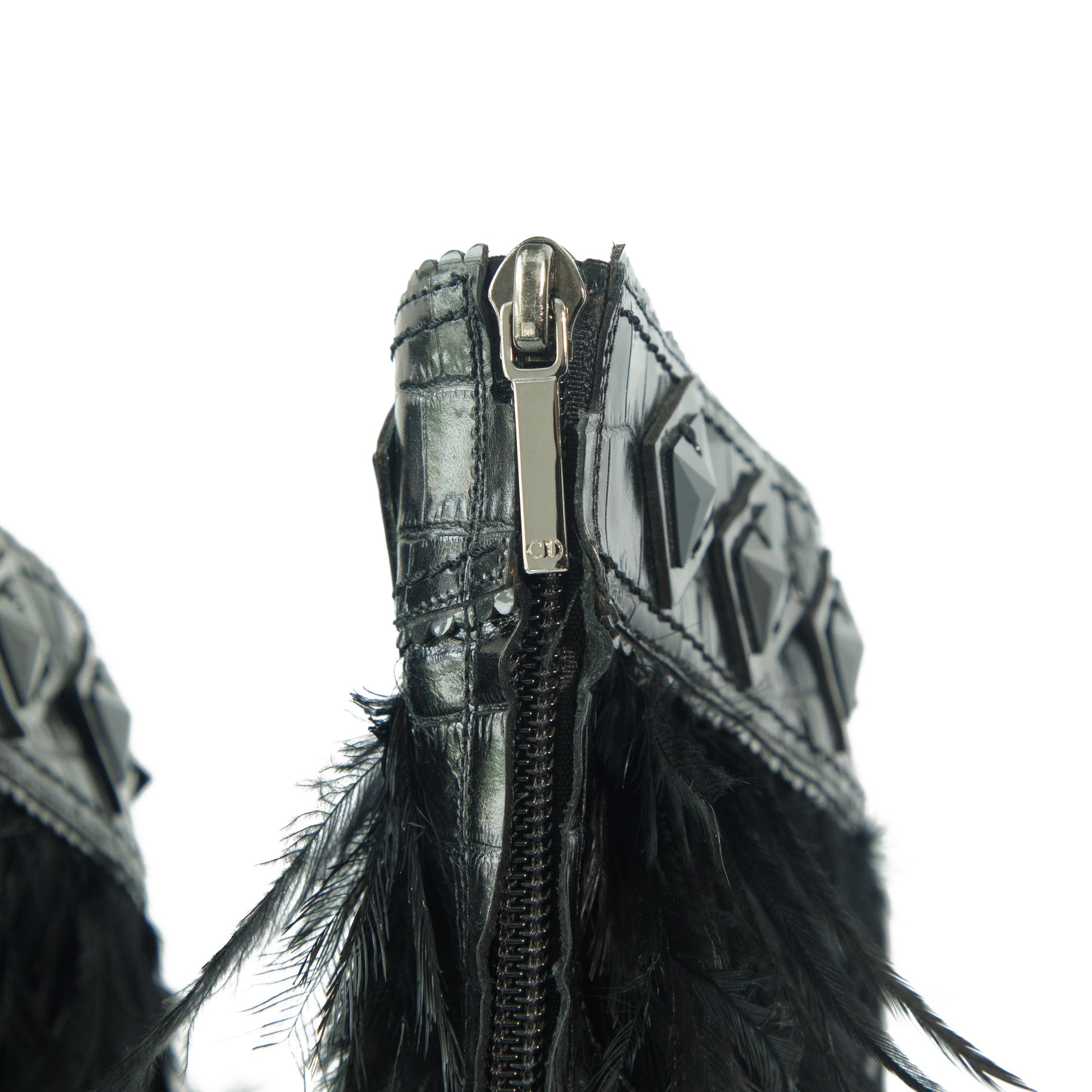 Image of Dior Ostrich Feather Heels