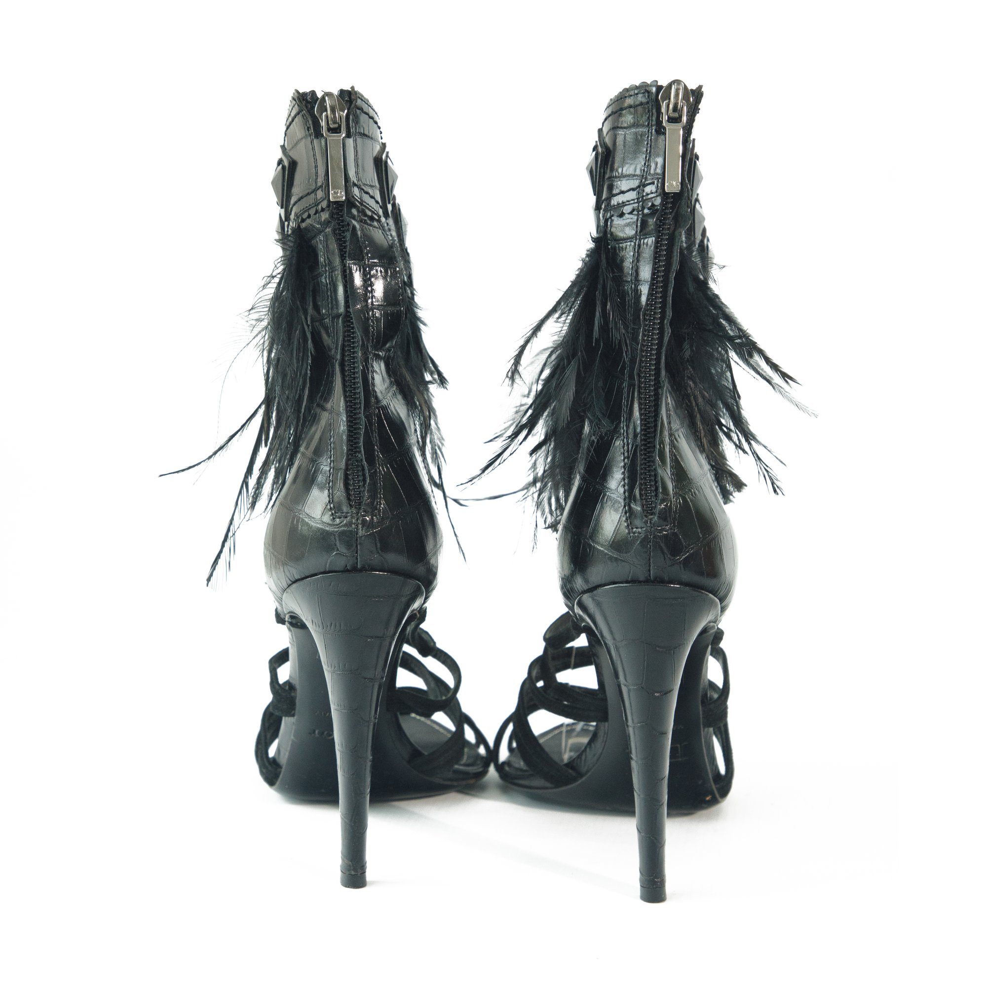 Image of Dior Ostrich Feather Heels