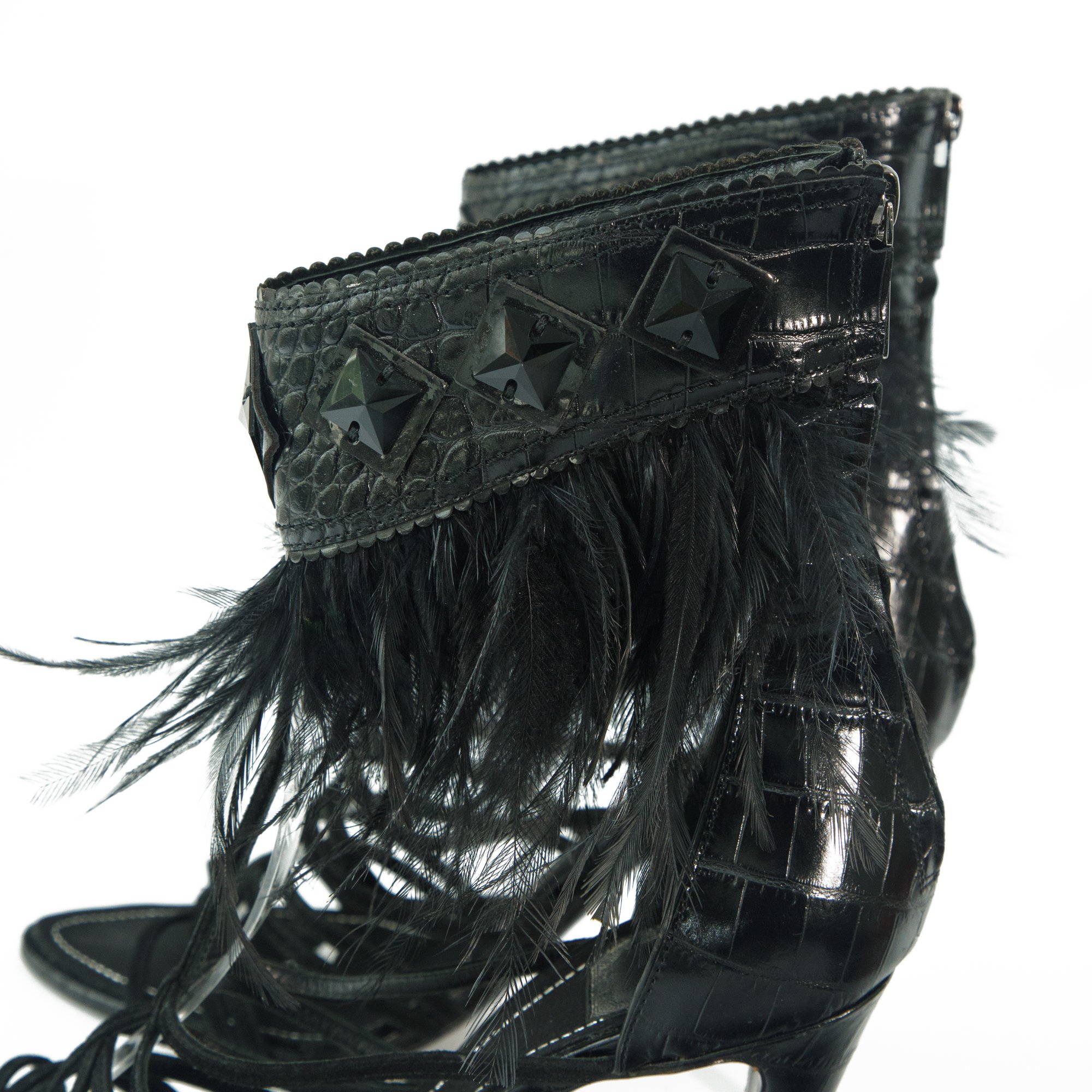 Image of Dior Ostrich Feather Heels