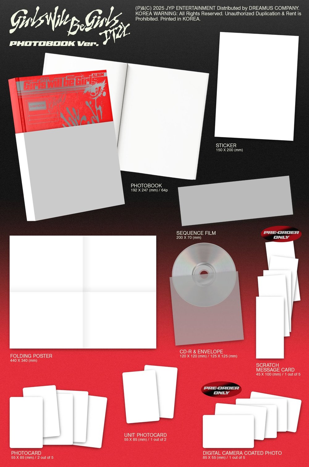 Image of [PRE-ORDER] ITZY ‘Girls Will Be Girls’ (Photobook Ver.) + Apple Music POBs