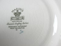 Image 13 of Vintage Mason's Pottery Plate 'Ducks in Delight' Angling Series, Georgian Style Illustration 