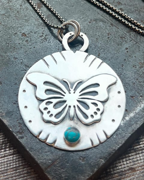 Image of Sterling Silver Butterfly Pendant
