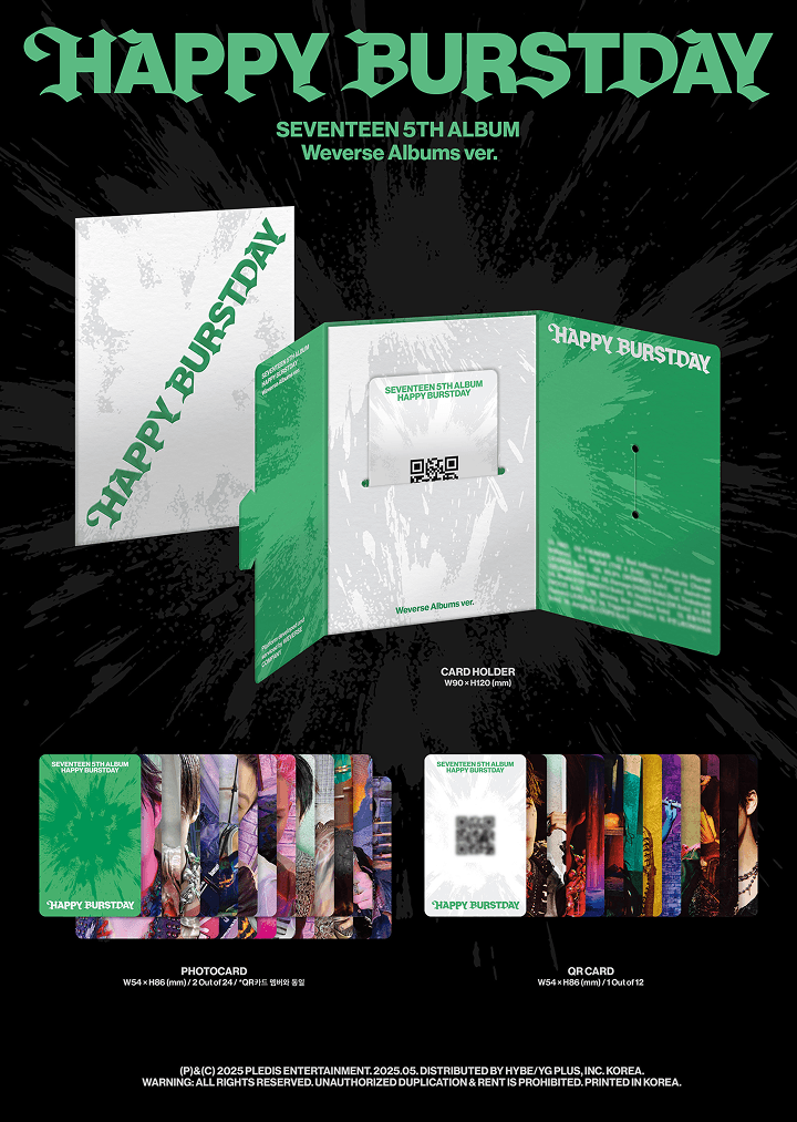 Image of Seventeen ‘HAPPY BURSTDAY’ (Weverse Album Ver.) + Weverse Shop POBs