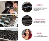 Image 4 of  300G  Top  Brazilian Mink Virgin Hair Weft, Real human Hair Bundle  Italian curly