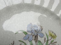 Image 11 of Vintage Royal Doulton 'Sutherland' Plate, Blue-White-Yellow Floral, c 1940s-1950s Pottery, 10 4/10"
