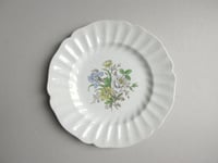 Image 2 of Vintage Royal Doulton 'Sutherland' Plate, Blue-White-Yellow Floral, c 1940s-1950s Pottery, 10 4/10"