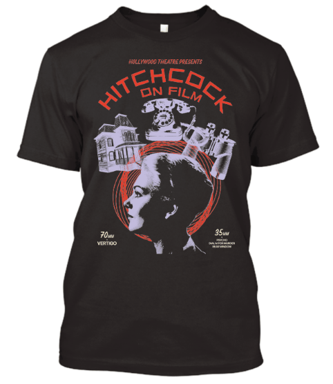 Image of Hitchcock on Film T-Shirt