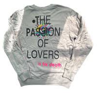 Image 2 of Custom Vintage Stone Island Sweatshirt – “Crisis of Faith” (Pale Pink, Medium)