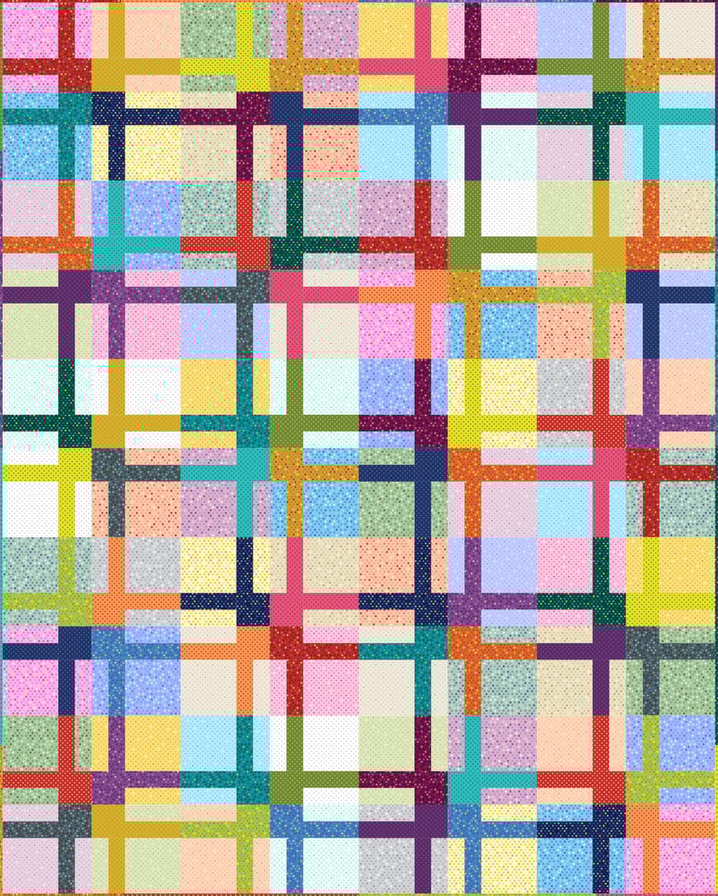 Bling Quilt Kit Twin Size - Dazzle Dots Fabric + Pattern