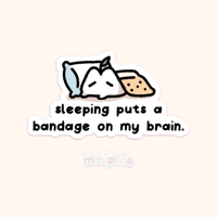 bandage on my brain vinyl sticker