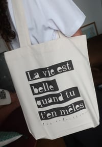Image 1 of Tote bag "LA VIE EST BELLE" - COLLAB' PETITE POISSONE