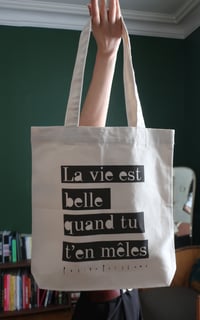 Image 2 of Tote bag "LA VIE EST BELLE" - COLLAB' PETITE POISSONE