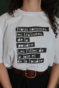 Image 1 of TEE-SHIRT blanc "LES FILLES DE LA FOUDRE" - Collab' PETITE POISSONE